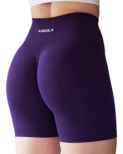 AUROLA Damen Athletic Shorts Hohe Taille Laufshorts Sportlich Kurz Gym Elastische Workout Shorts, Petunie, X-Groß AUROLA Damen Athletic Shorts Hohe Taille Laufshorts Sportlich Kurz Gym Elastische Workout Shorts, Petunie, X-Groß von AUROLA
