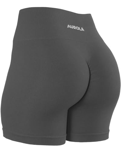 AUROLA Damen Power-Workout Shorts, Kohlegrau, M von AUROLA