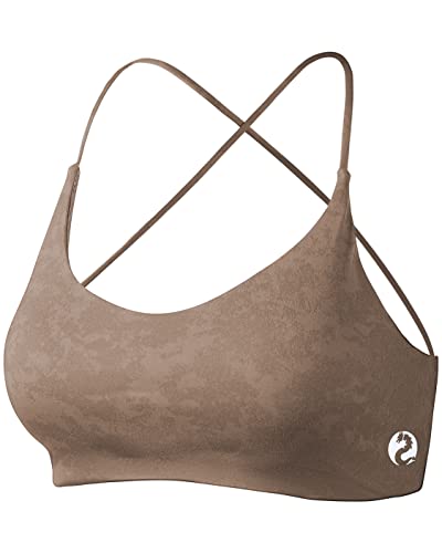 AUROLA Damen Yoga Sport-BHS Fitness Bustier Rückenfrei mit Trägern Workout Running Bra Yoga BH Bra Crop Tops von AUROLA