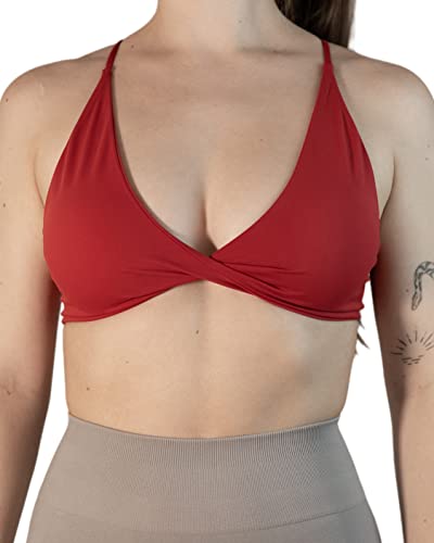 AUROLA Damen Yoga Sport-BHS Fitness Bustier Rückenfrei mit Trägern Workout Running Bra Yoga BH Bra Crop Tops von AUROLA