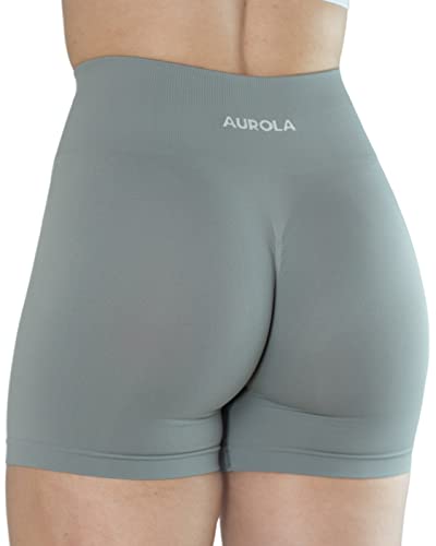 AUROLA Kollektion Dream Workout Shorts für Frauen Scrunch Nahtlose weiche Fitness-Shorts mit hoher Taille,Ultimate Gray,M von AUROLA