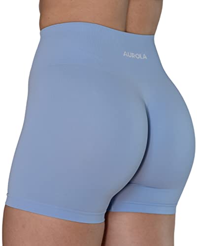 AUROLA Kollektion Dream Workout Shorts für Frauen Scrunch Nahtlose weiche Fitness-Shorts mit hoher Taille,Serenity Blue,S von AUROLA