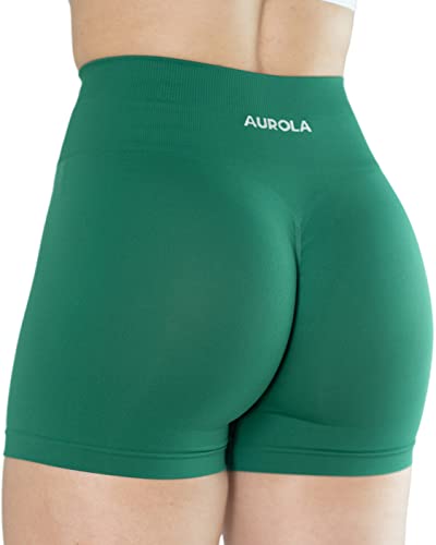 AUROLA Kollektion Dream Workout Shorts für Frauen Scrunch Nahtlose weiche Fitness-Shorts mit hoher Taille,Aventurine,M von AUROLA