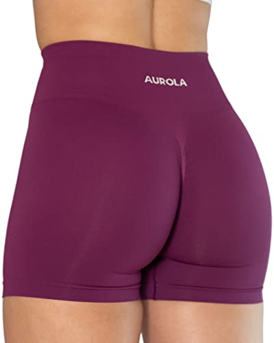 AUROLA Kollektion Dream Workout Shorts für Frauen Scrunch Nahtlose weiche Fitness-Shorts mit hoher Taille,Magenta,XS von AUROLA