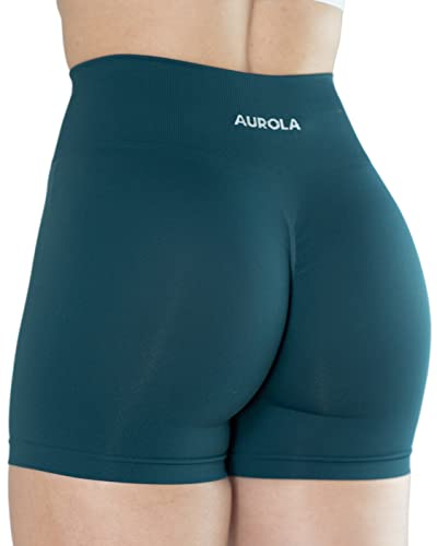 AUROLA Kollektion Dream Workout Shorts für Frauen Scrunch Nahtlose weiche Fitness-Shorts mit hoher Taille,Shaded Spruce,L von AUROLA