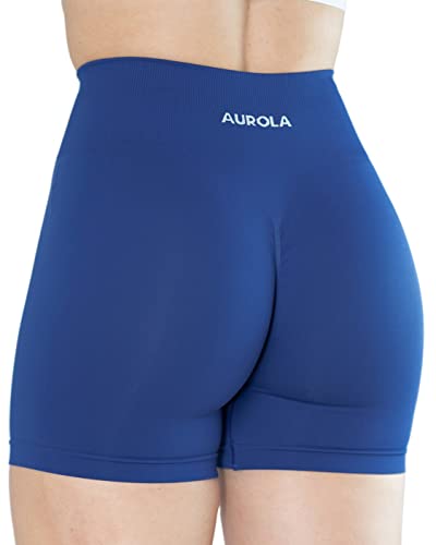 AUROLA Kollektion Dream Workout Shorts für Frauen Scrunch Nahtlose weiche Fitness-Shorts mit hoher Taille,Surf The Web,L von AUROLA