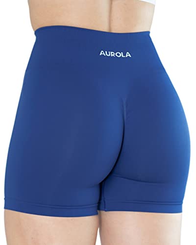 AUROLA Kollektion Dream Workout Shorts für Frauen Scrunch Nahtlose weiche Fitness-Shorts mit hoher Taille,Surf The Web,S von AUROLA