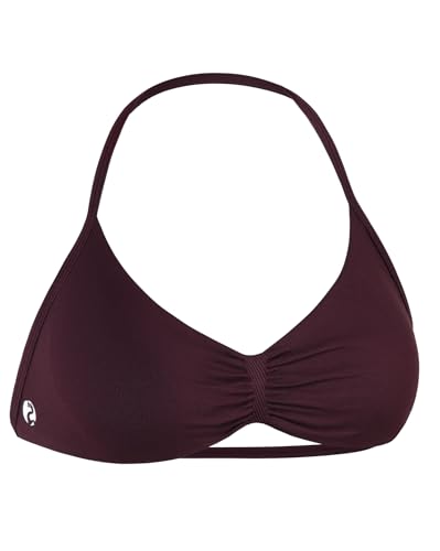 AUROLA Influence Strappy Bra Sport BHS für Frauen Rückenfrei Gepolsterter Impact Strappy Bra Workout Gym Yoga mit abnehmbaren Cups, Schwarz (Black Cherry), small von AUROLA