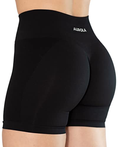 AUROLA Intensify Damen-Trainingsshorts, nahtlos, hohe Taille, Laufen, Sport, Fitnessstudio, Fitness, Yoga, Stretch, sportlich, Kurze Shorts von AUROLA