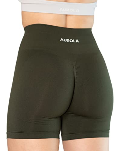 AUROLA Damen Workout Yoga-Shorts, Zypresse, S von AUROLA