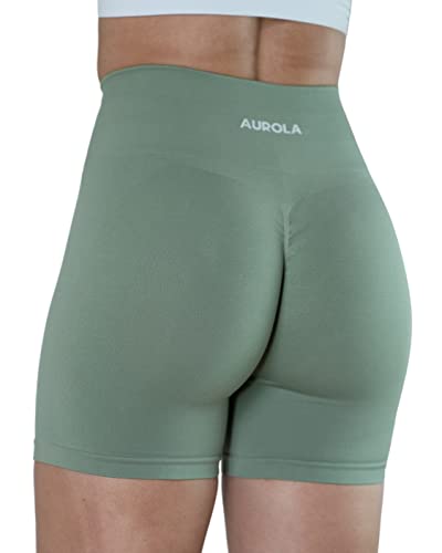 AUROLA Shorts Damen Fitness Trainings Transparente Sommer Laufshorts für Damen, Nahtlose Scrunch-Shorts Helle Farben, Vielleicht Durchsichtig von AUROLA