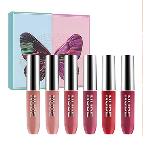AURONUT 6pcs Nude Matte Lip Gloss Set, Velvet Liquid Lipstick Makeup Gift Set, Long-Lasting Non-Stick Cup Not Fade Waterproof Lip Gloss Kit AURONUT 6pcs Nude Matte Lip Gloss Set, Velvet Liquid Lipstick Makeup Gift Set, Long-Lasting Non-Stick Cup Not Fade Waterproof Lip Gloss Kit von AURONUT