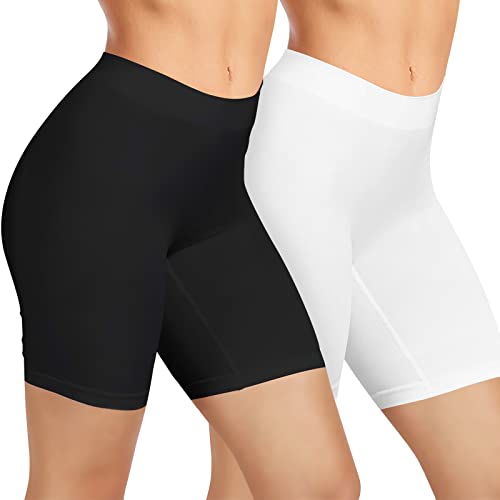 AURUZA Anti Scheuern Damen Radlerhose (Schwarz Weiß, M) von AURUZA