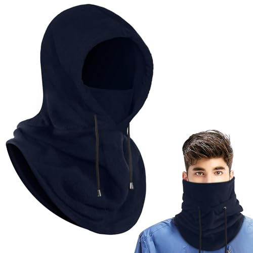 AURUZA Sturmhaube Balaclava Gesichtsmaske Winddichte Skimaske für Männer Frauen Motorradmaske zum Radfahren Laufen Skifahren(M-L, Navy blau) von AURUZA