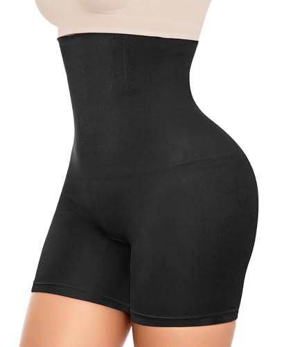 AURUZA Shapewear Damen Bauchweg Unterhose, Hohe Taille Body Shaper Damen Miederhose Figurformende Unterwäsche Miederpants(Schwarz, M-L) von AURUZA