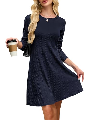 AUSELILY Strickkleid Damen Herbstkleid Langarm Kleid Leichtes Winterkleid Elegant Pulloverkleid Rundhalsausschnitt AUSELILY Strickkleid Damen Herbstkleid Langarm Kleid Leichtes Winterkleid Elegant Pulloverkleid Rundhalsausschnitt von AUSELILY