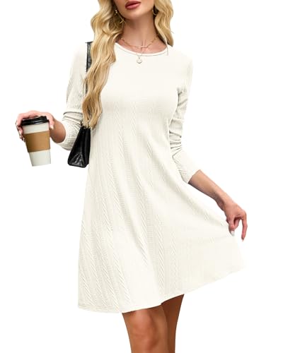 AUSELILY Strickkleid Damen Herbstkleid Langarm Kleid Leichtes Winterkleid Elegant Pulloverkleid Rundhalsausschnitt AUSELILY Strickkleid Damen Herbstkleid Langarm Kleid Leichtes Winterkleid Elegant Pulloverkleid Rundhalsausschnitt von AUSELILY