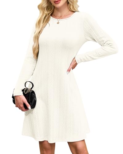 AUSELILY Strickkleid Damen Herbstkleid Langarm Kleid Leichtes Winterkleid Elegant Pulloverkleid Rundhalsausschnitt AUSELILY Strickkleid Damen Herbstkleid Langarm Kleid Leichtes Winterkleid Elegant Pulloverkleid Rundhalsausschnitt von AUSELILY