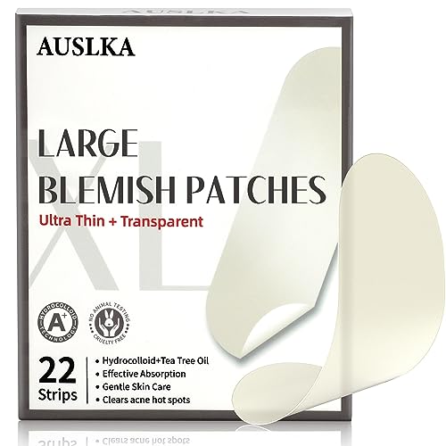 AUSLKA Blemishes Patches – 22 Streifen, Hydrokolloid Blemishes Dots – Große Flecken Patch – Hautunreinheiten Aufkleber – Zit Breakouts – geeignet für größere Bereiche Ausbrüche AUSLKA Blemishes Patches – 22 Streifen, Hydrokolloid Blemishes Dots – Große Flecken Patch – Hautunreinheiten Aufkleber – Zit Breakouts – geeignet für größere Bereiche Ausbrüche von AUSLKA