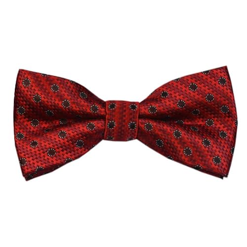 AUSUAYA Kleinkind Polka Dots Fliege, Kinder Fliege für kleine Jungen oder Baby Geburtstag Show oder Party B-B-BT5 (Rot mit schwarzen Tupfen) von AUSUAYA