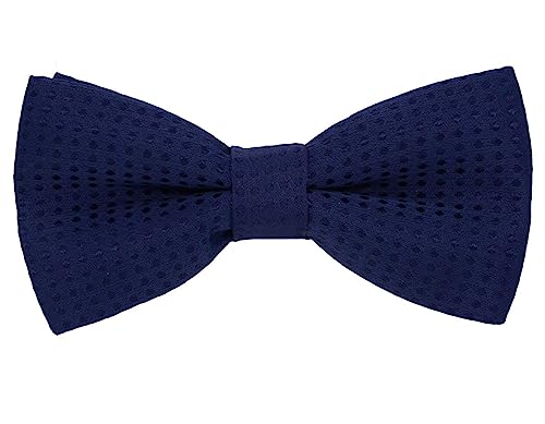 AUSUAYA Polka Dot Pre Tied Kleinkind Fliege, Baby oder Kind & Kinder Clip auf Fliege für kleine Jungen Geburtstag Party B-B-BT5 (Marineblau mit marineblauem Polka Dot) von AUSUAYA