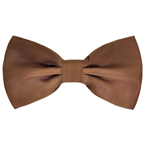 AUSUAYA Verstellbare Fliege für Männer, Fliege für Jungen Geburtstag Party oder Modenschau MBT3 (Braun) von AUSUAYA