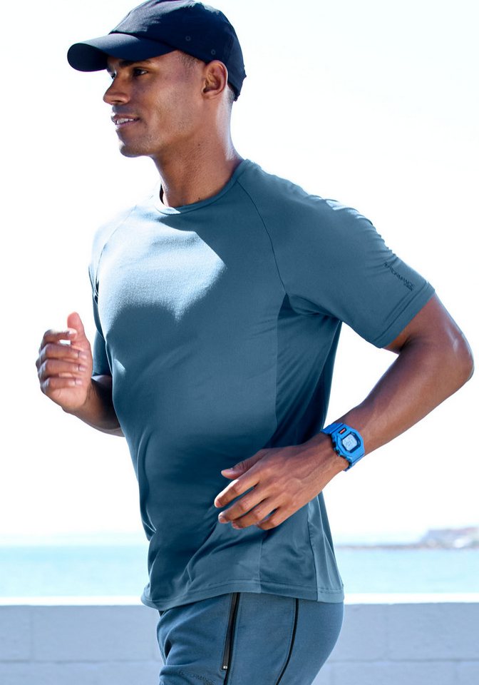 AUTHENTIC LE JOGGER Funktionsshirt mit Rundhalsausschnitt und seitlichen Mesh-Einsatz von AUTHENTIC LE JOGGER