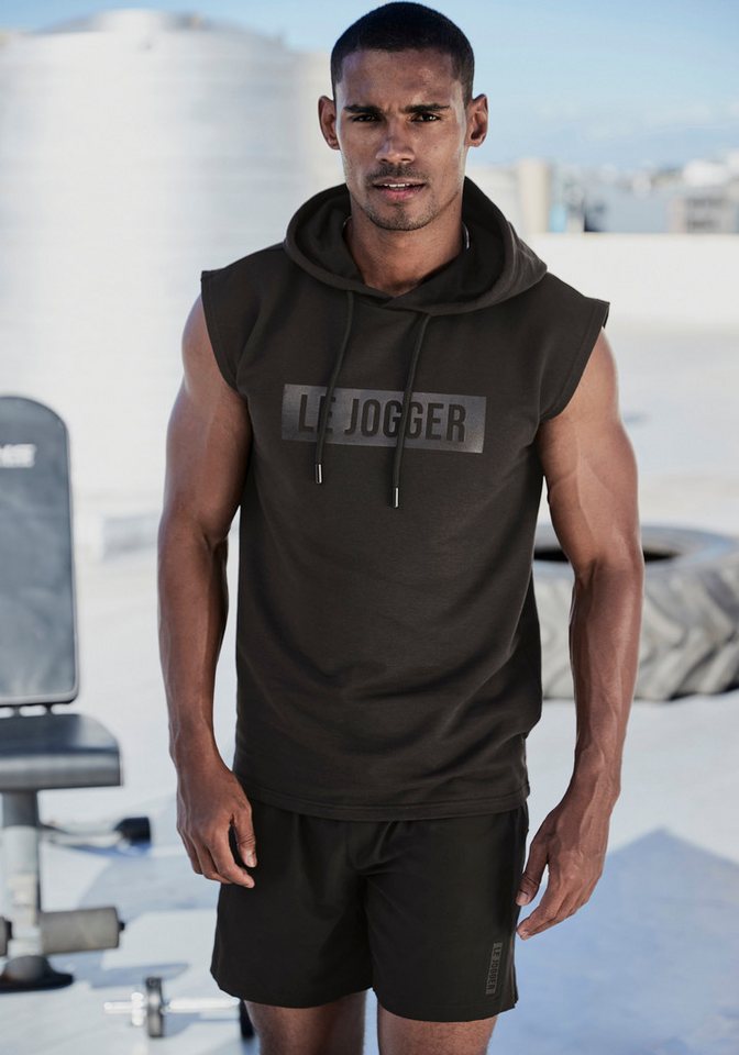 le jogger® Kapuzenpullover mit Druck und Kordelzug von le jogger®