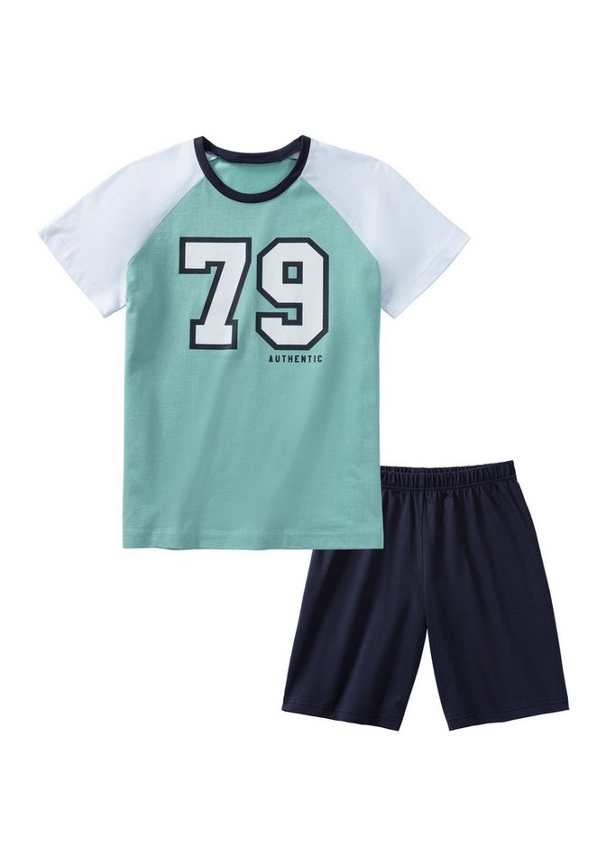 AUTHENTIC LE JOGGER Pyjama (2 tlg., 1 Stück) Schlafanzug für Jungs mit großem College-Print vorn von AUTHENTIC LE JOGGER