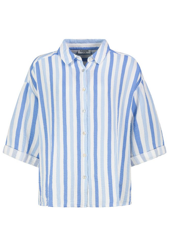 AUTHENTIC STYLE Kurzarmbluse DOB Bluse, Oversize, Kurzarm, Aufsc von AUTHENTIC STYLE