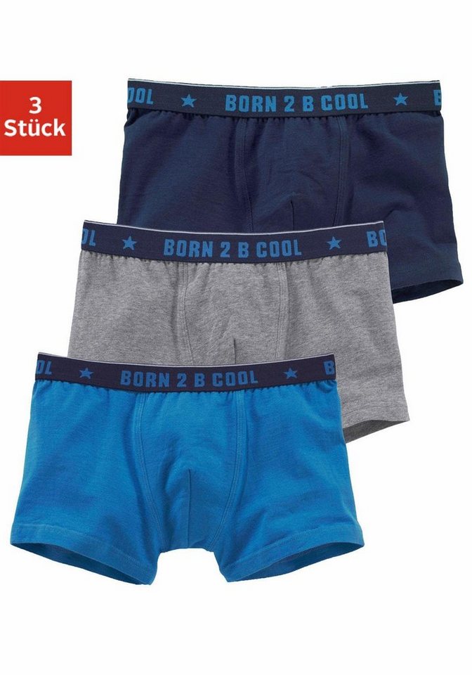 AUTHENTIC UNDERWEAR Boxer Boxershorts für Jungen (Packung, 3-St) mit "BORN 2 B COOL" Bund von AUTHENTIC UNDERWEAR