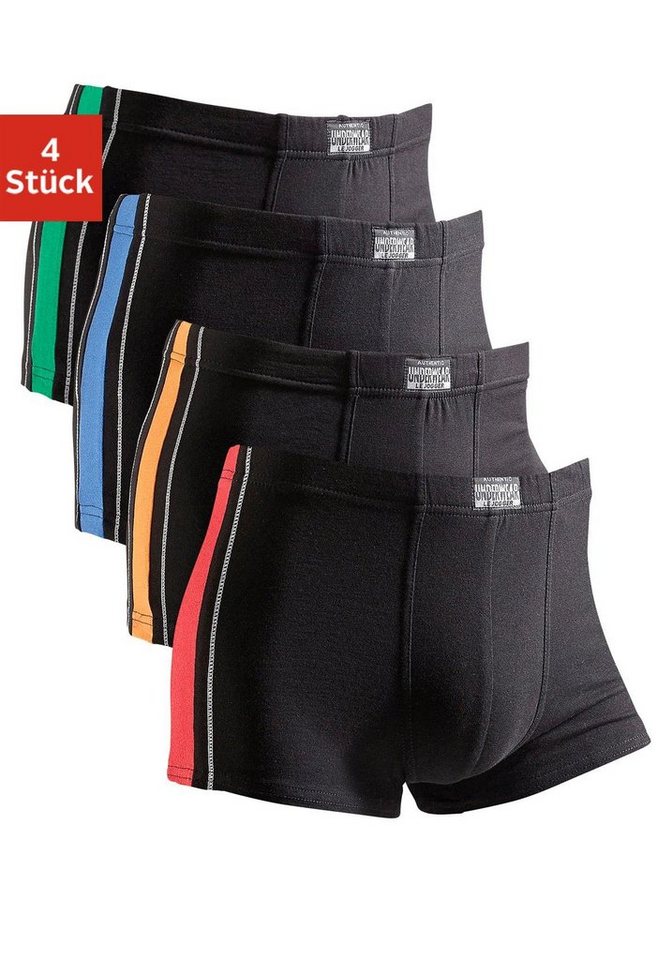 AUTHENTIC UNDERWEAR Boxer Boxershorts für Herren (Packung, 4-St) mit kontrastfarbigen Streifen seitlich von AUTHENTIC UNDERWEAR