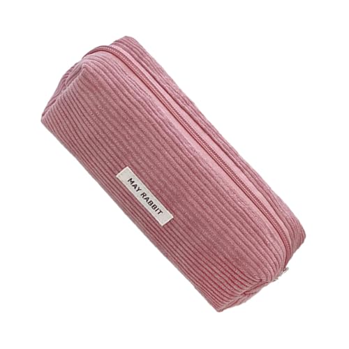 AUTOECHO Cord-Bleistifttasche, Trendige Bleistifttasche, Kreative Schreibwarentasche, Federmäppchen aus weichem Cord, niedliches Schulmaterial, Schreibwarenetui mit großem Fassungsvermögen von AUTOECHO