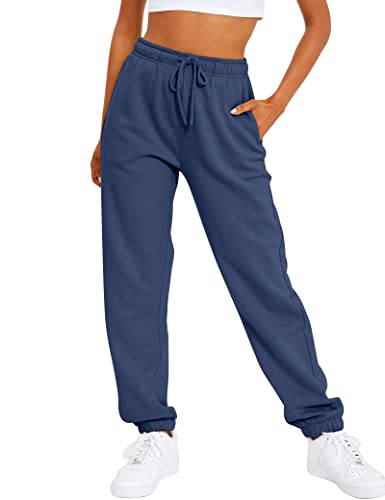 AUTOMET Lässige Damen-Sweathose aus Fleece, Marineblau, M von AUTOMET