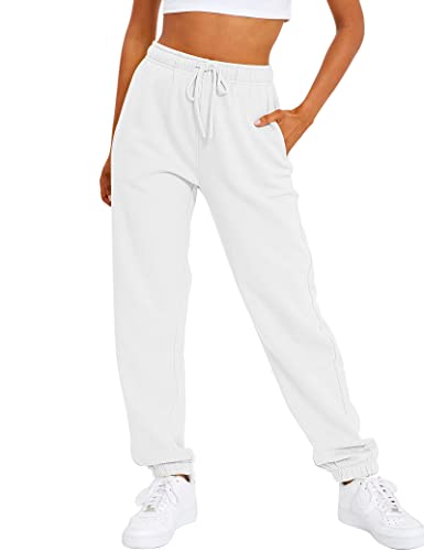 AUTOMET Lässige Damen Baggy Fleece Jogginghose, blank, L von AUTOMET