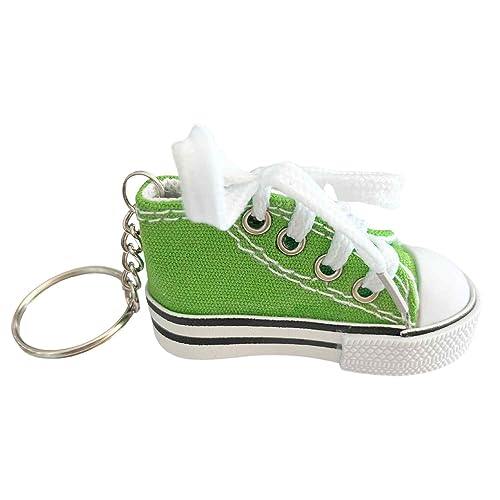 AUTOZOCO Turnschuh-Schlüsselanhänger, Mini-Schlüsselanhänger, Turnschuhe, Turnschuhe, Schlüsselanhänger im urbanen Stil, Schlüsselanhänger im Converse-Stil, Mini-Sneaker-Schlüsselanhänger, grün, L von AUTOZOCO