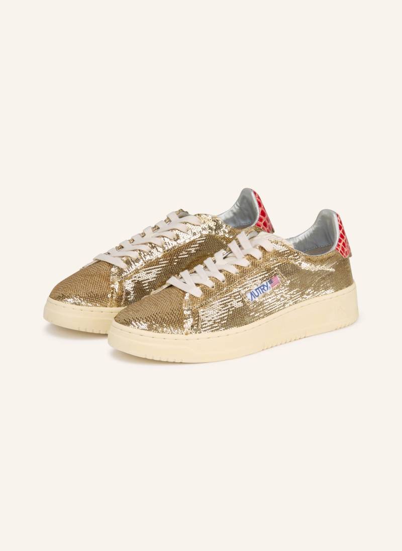 Autry Sneaker Dallas Mit Pailletten gold von AUTRY