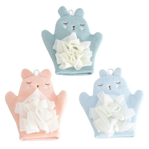 AUTSUPPL Badetuch-set Für Jungen Und Mädchen Badehandschuh Cartoon-duschhandschuh Sanfter Peeling-handschuh Badespaß Für Kleinkinder Zufällige Farbe von AUTSUPPL
