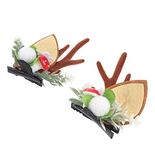 AUTSUPPL 1paar Süße Weihnachts-haarspangen Im Antler-design Katzenohren-form Für Festliche Anlässe Und Partys Leicht Und Für Junge Mädchen von AUTSUPPL