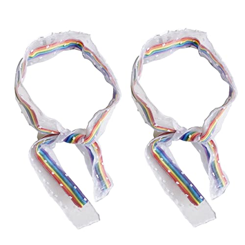 AUTSUPPL Regenbogen Haarreif Aus Stoff Für Mädchen Frauen Schickes Kopfschmuck Mit Glanzdesign Leicht Tragbar Und Passend Für Jeden Anlass von AUTSUPPL