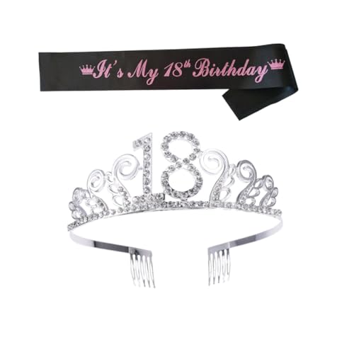AUTSUPPL Haarkamm Zum 18 Geburtstag Roségold Schultergurte Kristalle Elegantes Party-accessoire AUTSUPPL Haarkamm Zum 18 Geburtstag Roségold Schultergurte Kristalle Elegantes Party-accessoire von AUTSUPPL