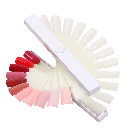AUTSUPPL 1 Satz Spiralanzeige Klarer Nagellack Durchsichtiger Gel-nagellack Nagelfarbenfächer Nagellack Buch Nagellack-display Nagellack Display Stick Polnische Schautafel Plastik Weiß von AUTSUPPL