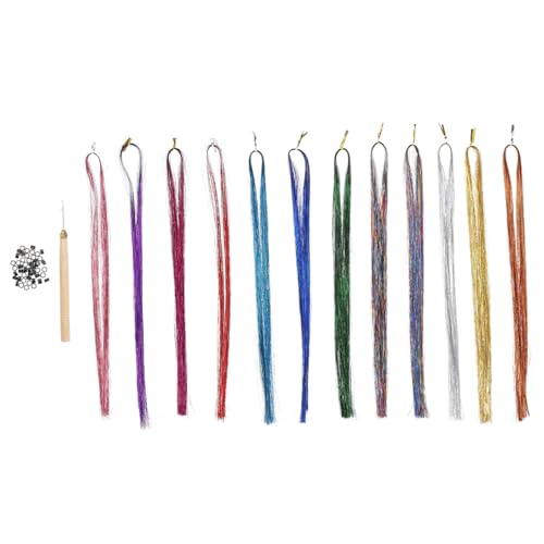 AUTSUPPL Haar Lametta Für Frauen Mädchen Bunte Haar Lametta Stränge Extensions Für Frisuren Flechten von AUTSUPPL