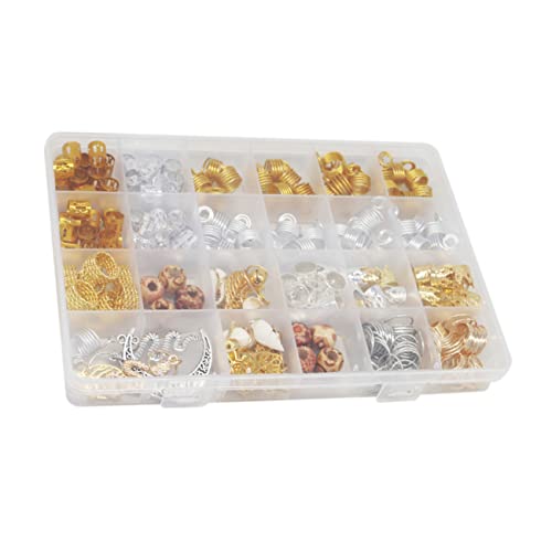 AUTSUPPL Haarmanschetten Satz Aus Metall Diy Haarschmuck Für Zöpfe Und Dreadlocks Kopfschmuck Mit Haarperlen von AUTSUPPL