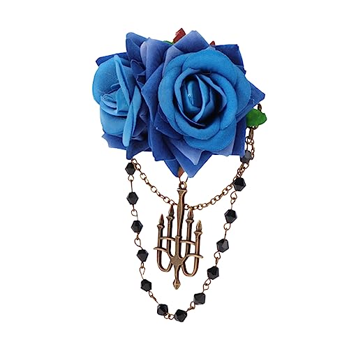 AUTSUPPL 1 Stück Haarkette Clip Haarlegierung Blaues Kleid Pins Gothic Brustnadel Kunststoff von AUTSUPPL