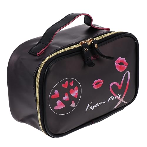 AUTSUPPL 1stück Kernwort Kosmetiktasche Gestreift Funktion Tragbar Multifunktional Szene Für Reisen Und Alltag Titel Gestreifte Kosmetiktasche Für Damen Tragbare Pu Make-up Tasche von AUTSUPPL
