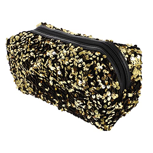 AUTSUPPL Pailletten Aufbewahrung Tasche Damen Tragbare Kosmetik Reise Kulturbeutel Aufbewahrungstasche Kosmetiktasche Make up Organizer Tasche Make up von AUTSUPPL