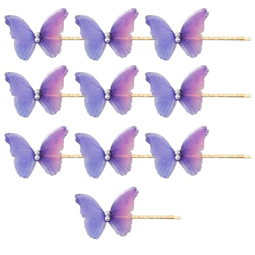 AUTSUPPL 10stücke Schmetterling Perle Haarspangen Mädchen Haarclips Süße Haarnadel Haardecor Für Alltag Party Reisen Verabredungen von AUTSUPPL