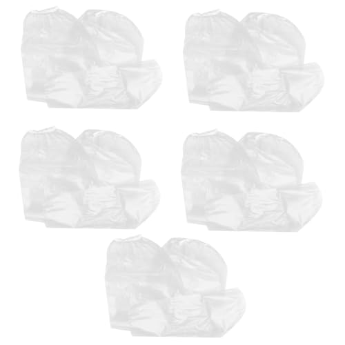 AUTSUPPL 10 Stück Teilig Einweg Schuhüberzieher Hochschnitt rutschfest Verstärkt PE Material Transparent Elastischer Für Innen Außen Schutz Bei Regen Garten Zufällige Farbe Zufällige Farbe von AUTSUPPL