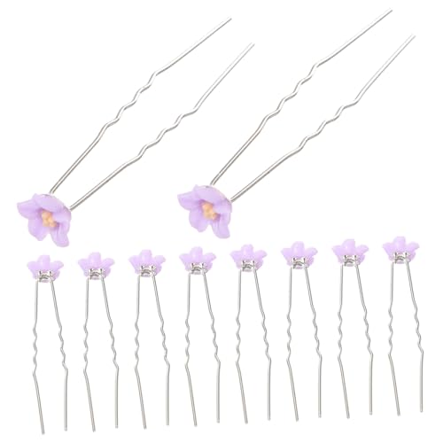 AUTSUPPL 10 Teiliges U förmige Blumen Haarnadeln für Damen Dekorative Braut Haarspangen Eleganter Haarschmuck für Hochzeit und Festliche Anlässe Bequem und Langlebig von AUTSUPPL